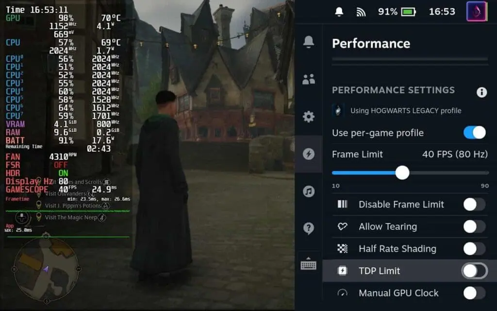 Best Hogwarts Legacy Graphics Settings for the Steam Deck